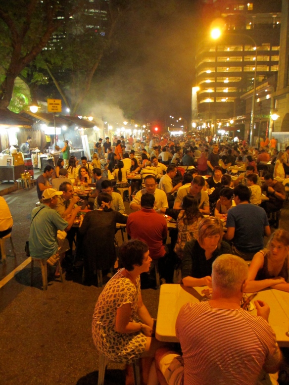 Eating out on the street is so much fun. It gets smoky sometimes but it is worth it.